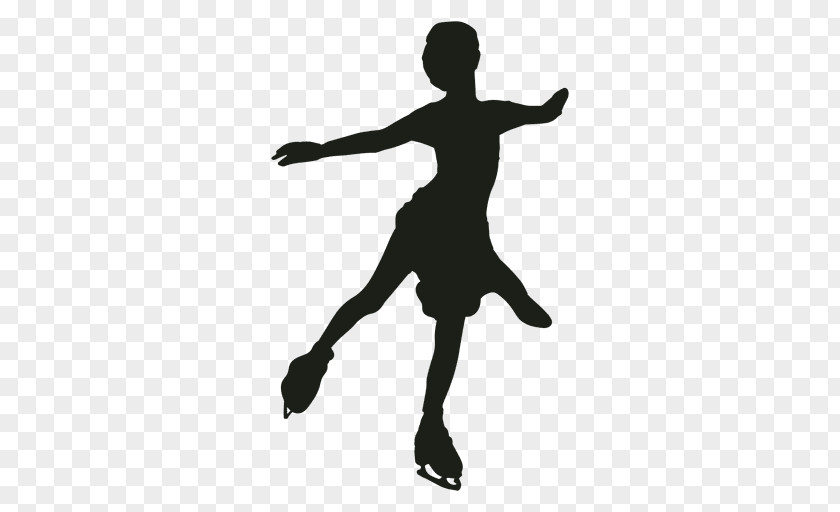 Female Partner Ice Skating Silhouette Figure Roller PNG