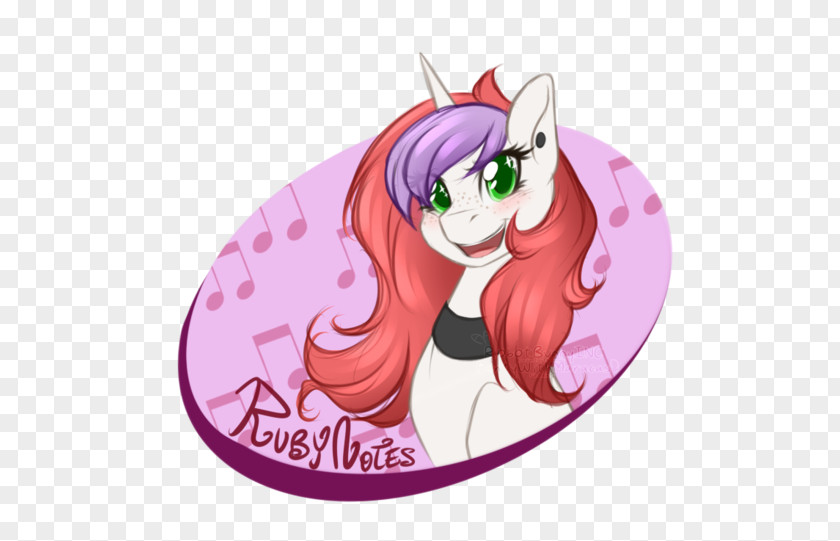 Horse Animated Cartoon Pink M PNG