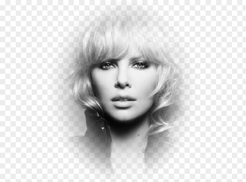Charlize Theron Black And White Æon Flux Portrait Meredith Vickers PNG