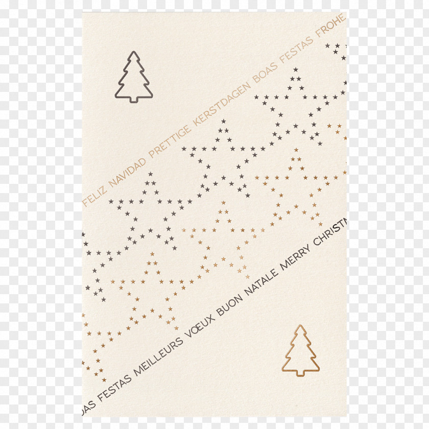 Christmas Card Gold Paper Silver PNG
