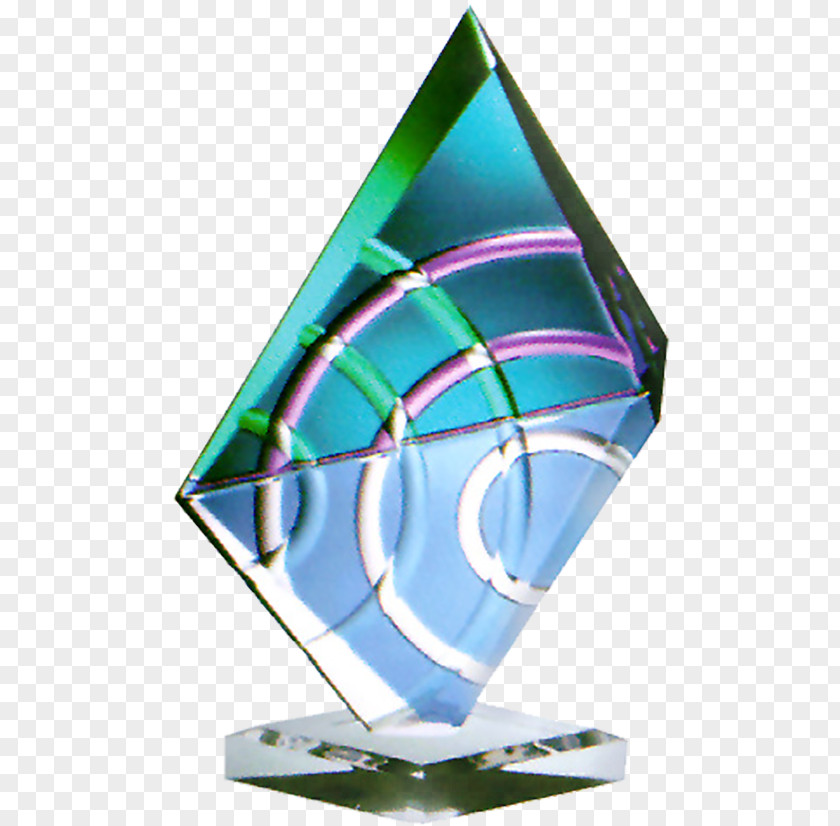 Colorful Glass Cup Work Of Art Quartz Trophy PNG