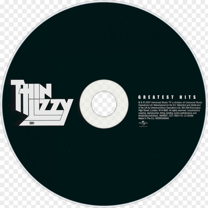Compact Disc Greatest Hits Thin Lizzy Album PNG