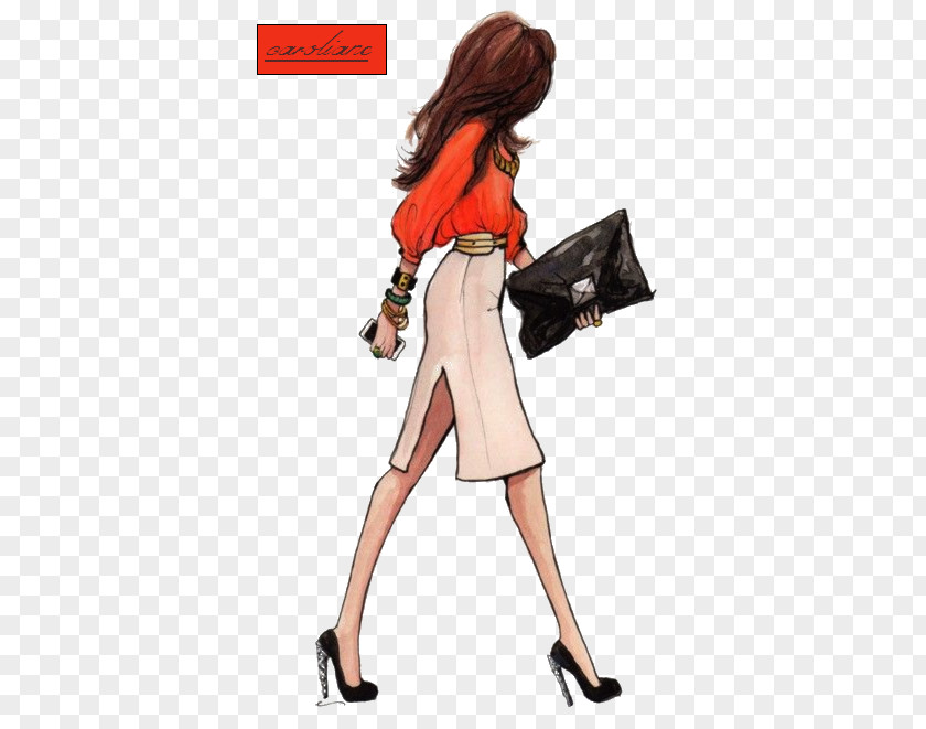 Fashion Ilustration Drawing Illustration Female Sketch PNG