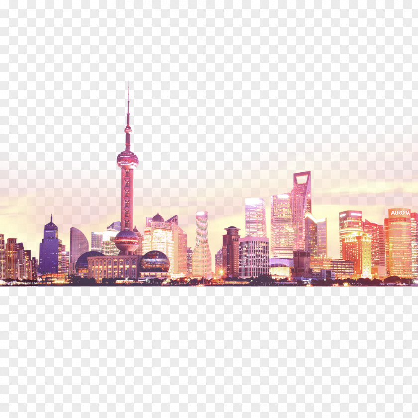 Free Matting Sunset Urban Architecture Shanghai Computer Software Clip Art PNG