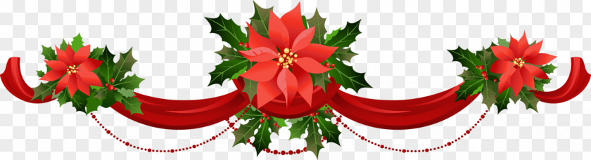 Garland Cliparts Poinsettia Christmas Free Content Clip Art PNG