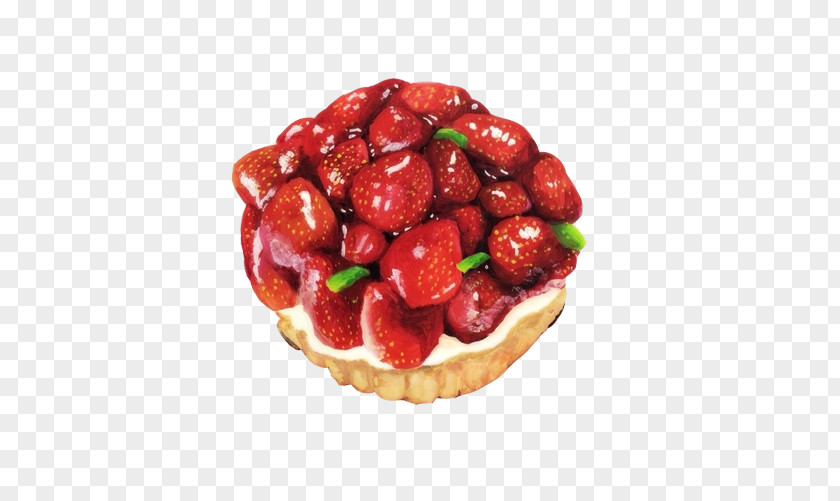 Strawberry Tower Hand Painting Material Picture Tart Mousse Fruit PNG