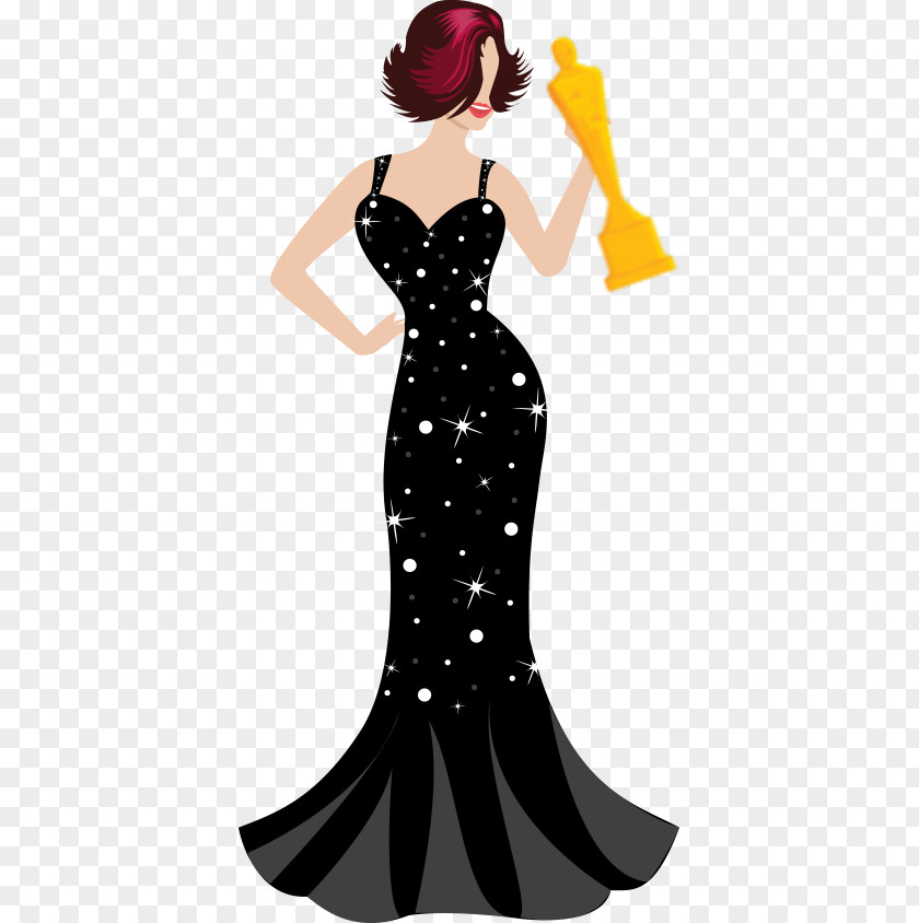 Illustration Gown Pin-up Girl Shoulder PNG girl Shoulder, awards ceremony clipart PNG