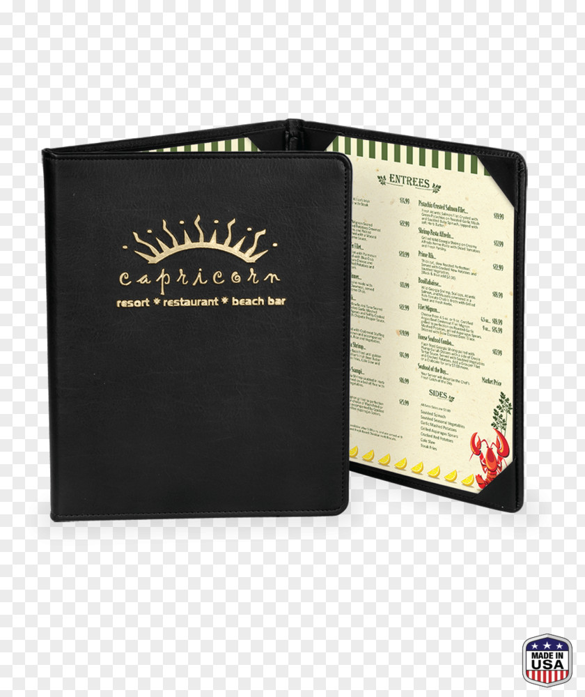 MENU COVER Artificial Leather The Menu Shoppe PNG