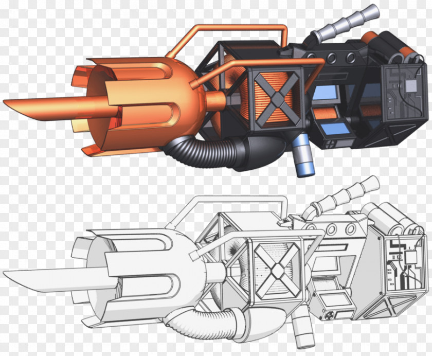 Weapon Cannon Coilgun PNG