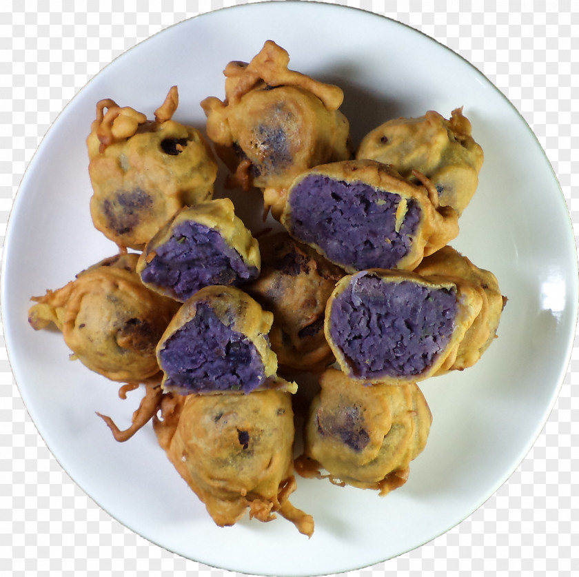 Yam Pakora Vegetarian Cuisine Food Dish Recipe PNG
