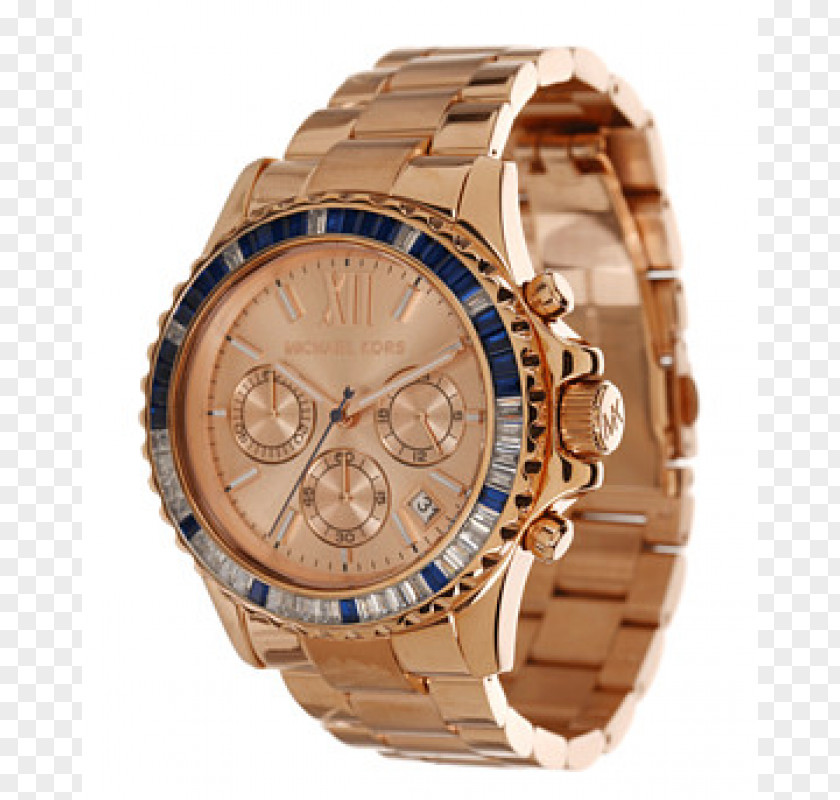 Gold Analog Watch Chronograph Strap PNG