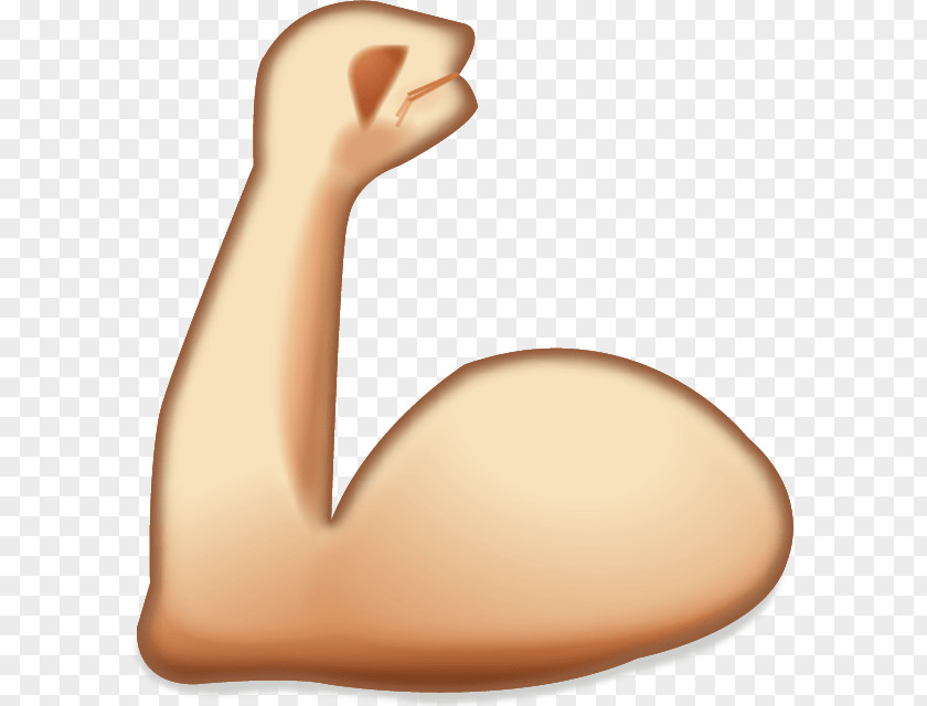 Cartoon Muscle Emoji Sticker Arm Icon PNG