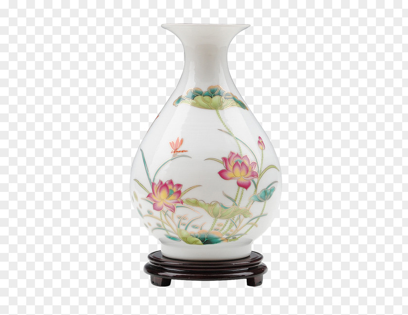 Classic White Vase Jingdezhen Ceramic Porcelain PNG