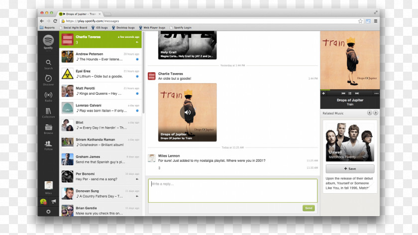 Deezer Web Page Online Chat Text Spotify Message PNG