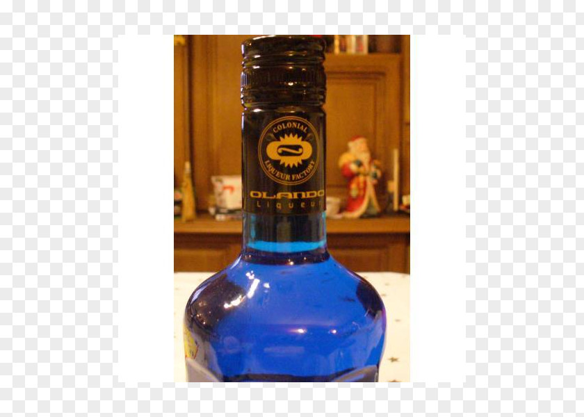 Glass Liqueur Bottle Cobalt Blue Alcoholic Drink PNG