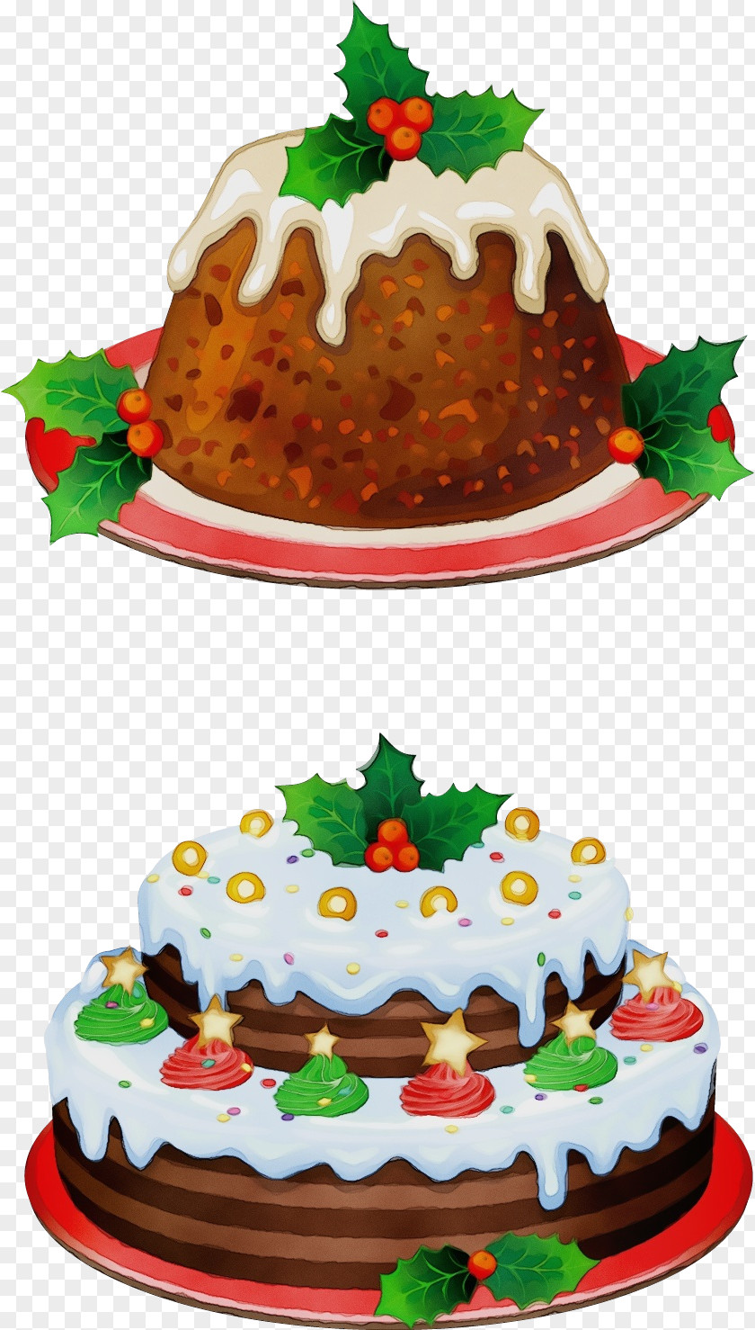 Icing Fruit Cake Christmas Pudding PNG