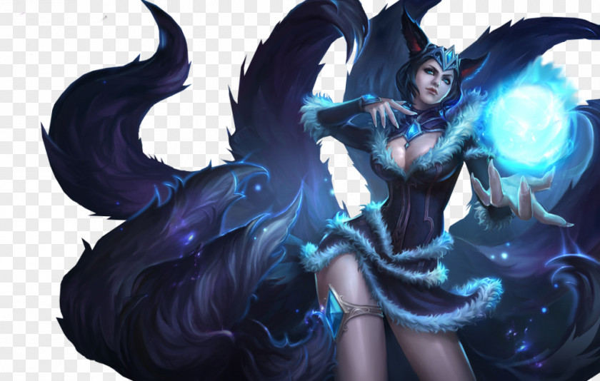 League Of Legends Ahri Nine-tailed Fox Fan Art PNG