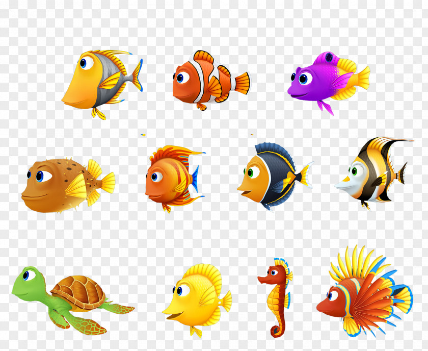 Nemo Fish And Turtle Hippocampus Finding Seahorse PNG