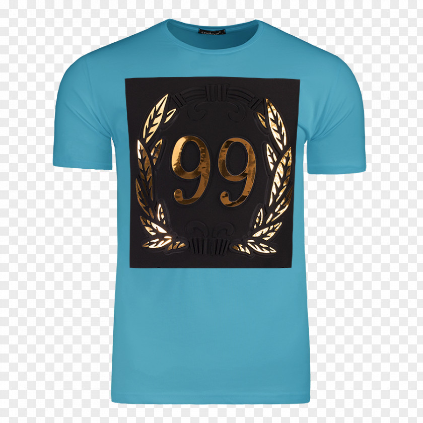 Ninety Nine T-shirt Turquoise Font PNG