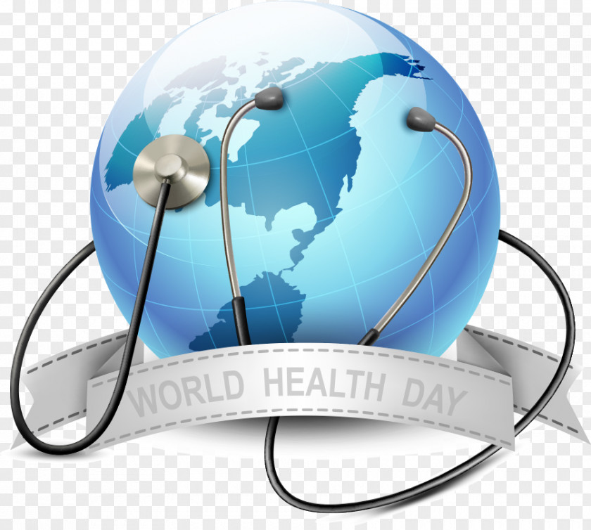 Vector Illustration Blue Earth Image World Health Day Organization April 7 PNG