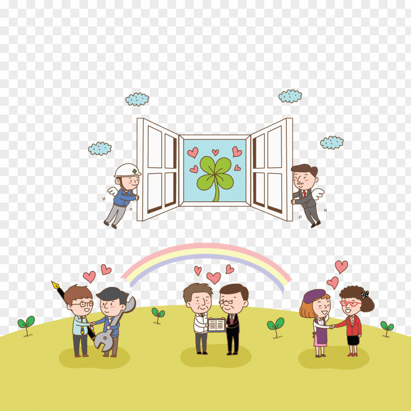 Campus Time Cartoon Drawing Download Illustration PNG