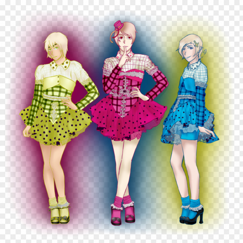 Doll Costume Design Pink M PNG