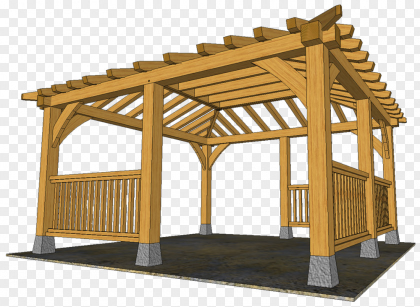 Roof Gazebo Pergola Garden Buildings PNG