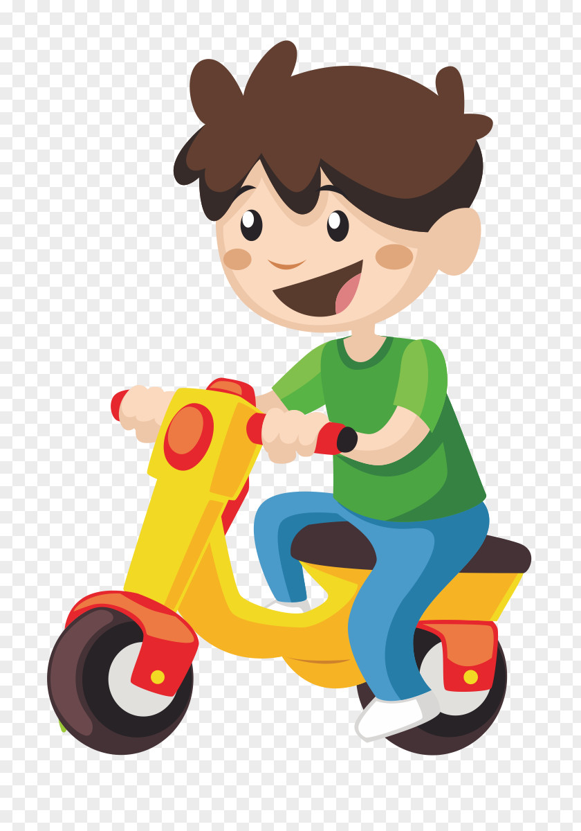 Riding A Little Boy Child Cartoon Play Model Sheet PNG