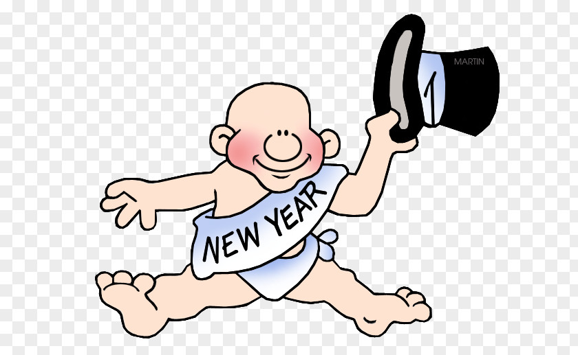 Thumb Cartoon New Years Eve Background PNG