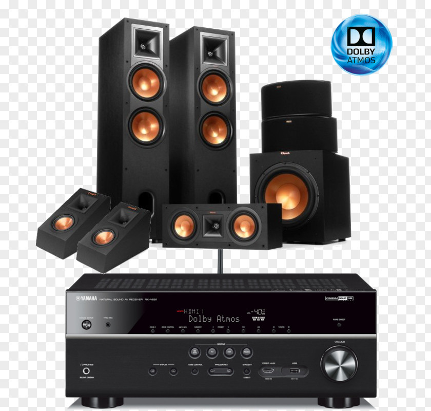 Atmos Home Theater Systems Klipsch Reference R-24F / R-26F R-28F Audio Technologies 5.1 Surround Sound Premiere RP-250F RP-260F RP-280F PNG