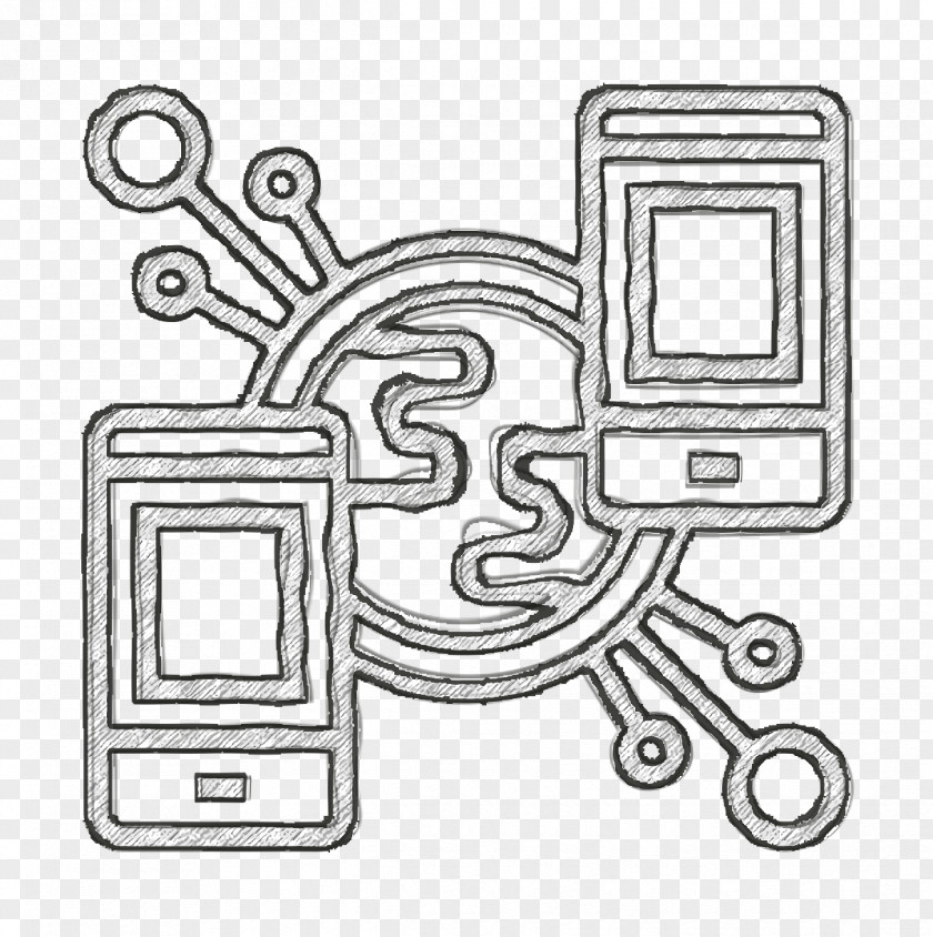 Blockchain Icon Network Connector PNG