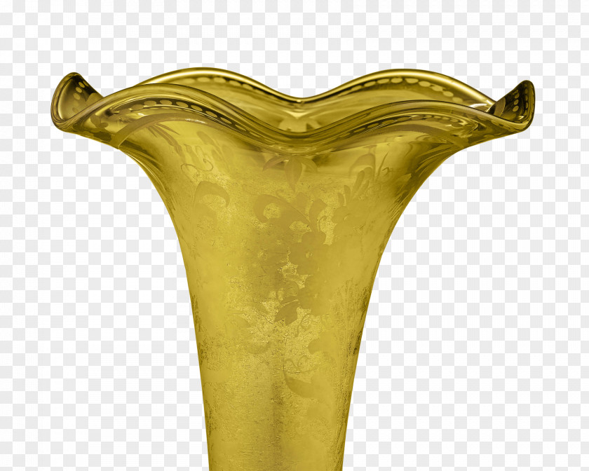 Bronze Drum Vase Design Pressed Glass Lid Cornucopia PNG