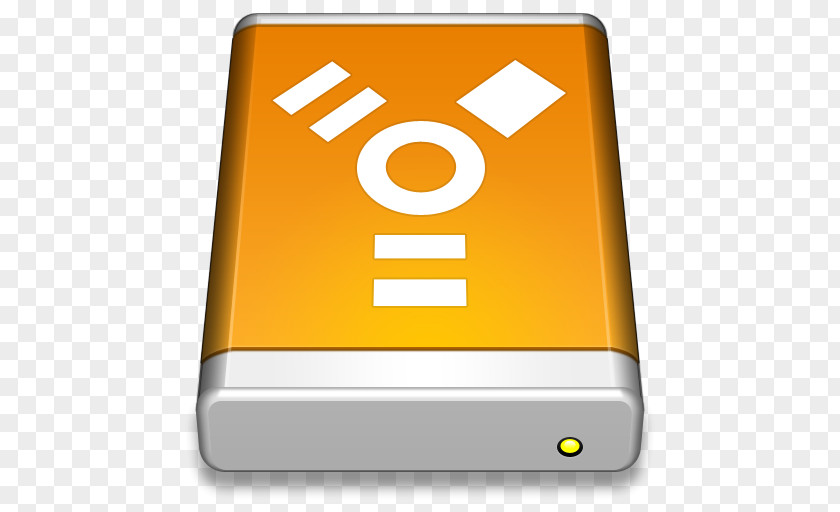 Firewire Drive Computer Icon Brand Yellow Sign PNG