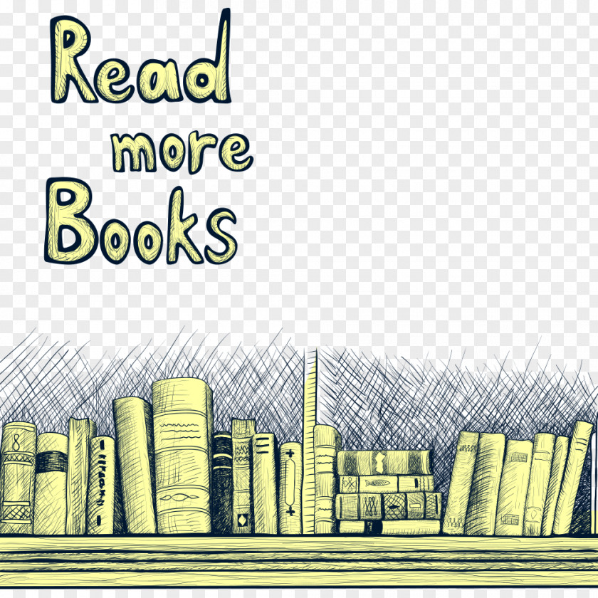 Cartoon Books Bookcase Illustration PNG