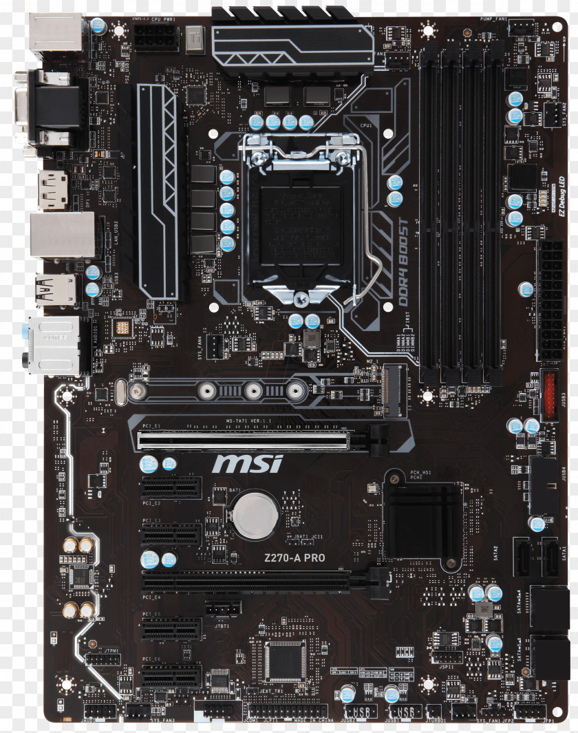 Power Socket Motherboard MSI LGA 1151 Printed Circuit Board ATX PNG