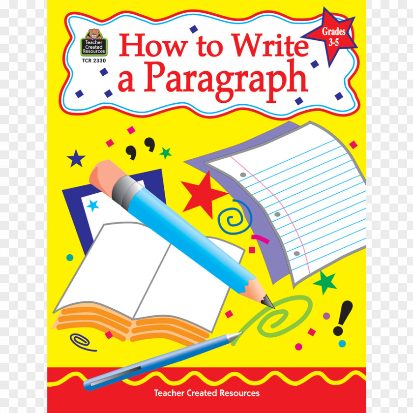 Book How To Write A Paragraph, Grades 3-5 Sentence, Writing PNG