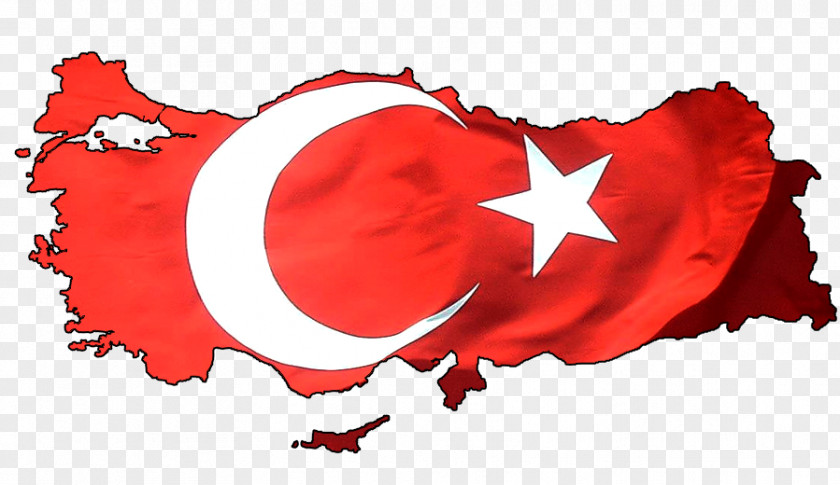 Flag Of Turkey Vector Map PNG