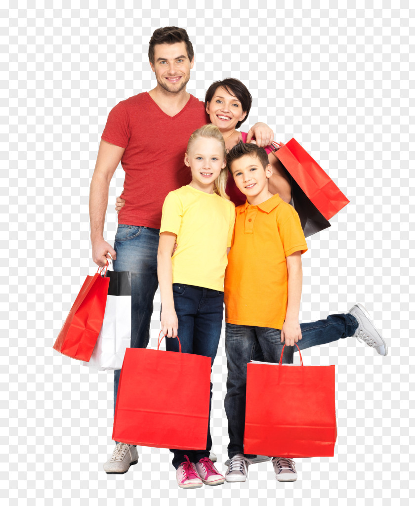 Shopping Bags & Trolleys Family Stock Photography PNG