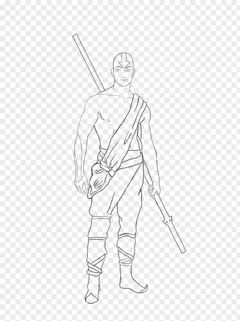 Aang Drawing Clothing Arm Sketch PNG