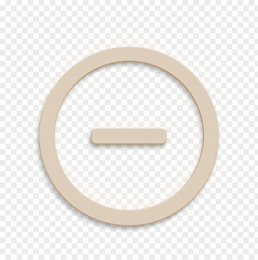 Beige Substract Icon Less Linecon Minus PNG