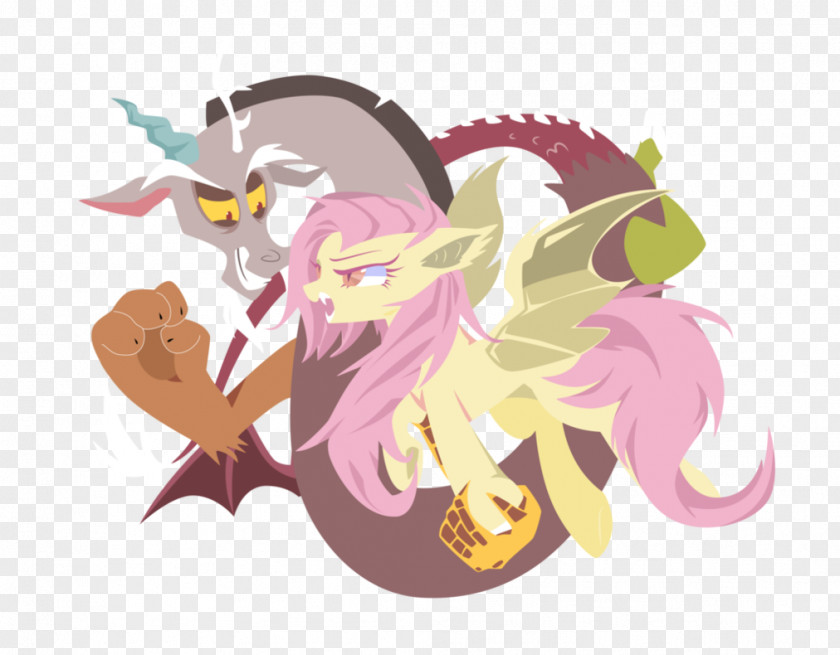 Fluttershy Rainbow Dash Discord Fan Art PNG