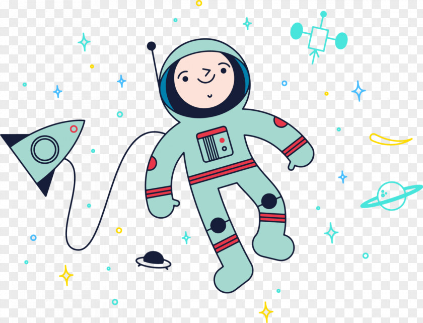 Astronaut Drawing Vector Graphics Illustration Euclidean Space PNG