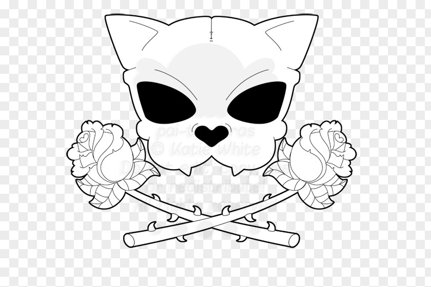 Cat Skull Calavera Drawing Clip Art PNG