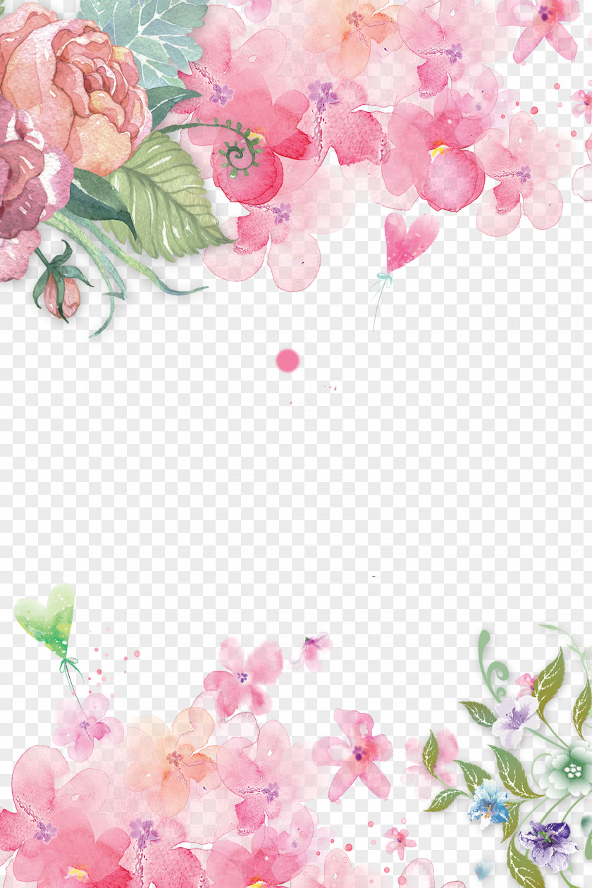 Pink Flowers Paper Rose PNG flowers Rose, Hand painted floral pink Decorative background, petaled illustration, illustration clipart PNG