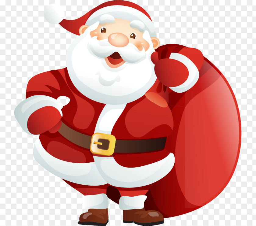 Santa Claus Christmas Vector Material Reindeer Card PNG