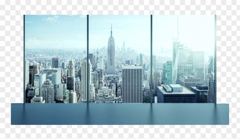 The City 's FloorToCeiling Windows Manhattan Office Business Building Stock Photography PNG