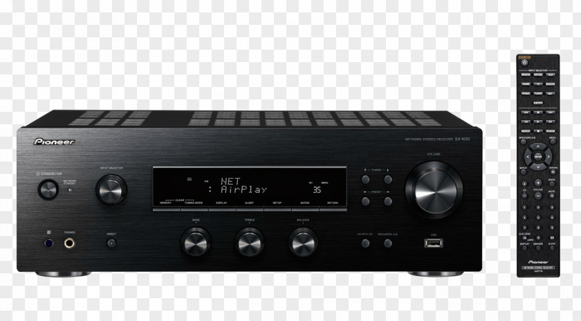 Black Stereophonic Sound AudioOthers Pioneer Elite SX-N30 AV Receiver SX-S30DAB Network PNG