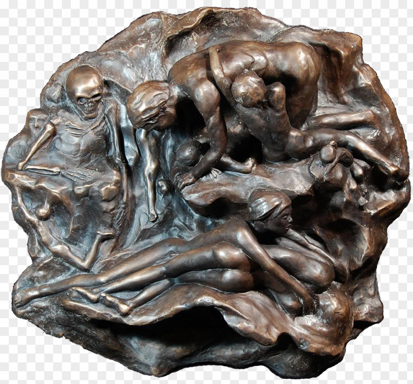 Musée Rodin The Gates Of Hell Bronze Sculpture Paolo And Francesca PNG