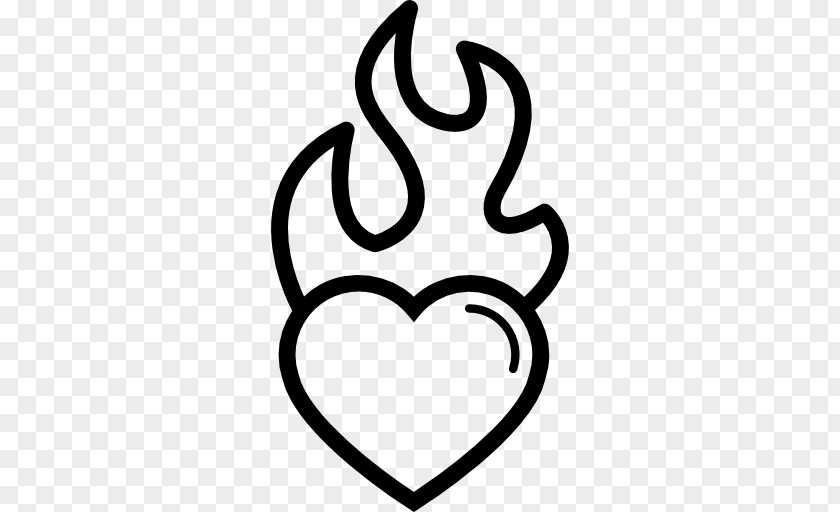 Outline Heart Shape Or Love Flame Fire Drawing Clip Art PNG