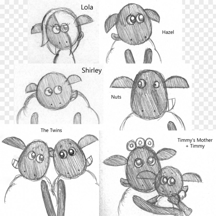 Sheep Character Fan Art Cartoon Sketch PNG